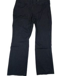 Attention Black Pinstripe Contemporary Fit Trousers - Size 16